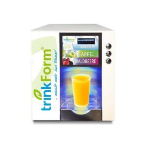trinkForm® Modell SLIM SE Getränkeautomat in Weiß für gekühlte Getränke auf Konzentratbasis